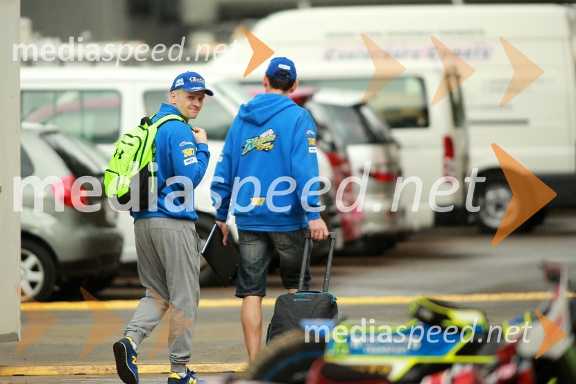  Krzysztof  Kasprzak, speedwayist (Poljska);  ... Speedway GP 2014, VN Nova Zelandija, uradna predstavitev voznikov in prvi prosti trening