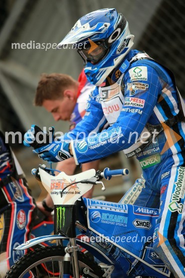  Matej Žagar, speedwayist (Slovenija)Speedway GP 2014, VN Nova Zelandija, uradna predstavitev voznikov in prvi prosti trening