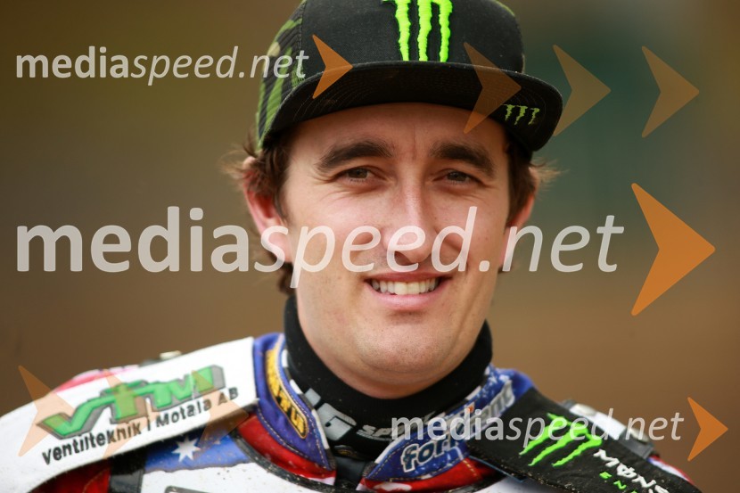  Chris Holder, speedwayist (Avstralija)Speedway GP 2014, VN Nova Zelandija, uradna predstavitev voznikov in prvi prosti trening