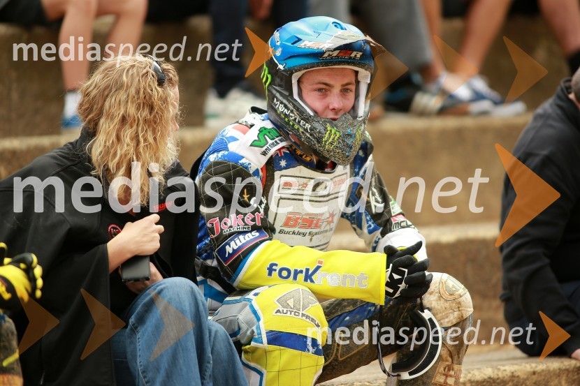  Darcy  Ward, speedwayist (Avstralija)Speedway GP 2014, VN Nova Zelandija, uradna predstavitev voznikov in prvi prosti trening