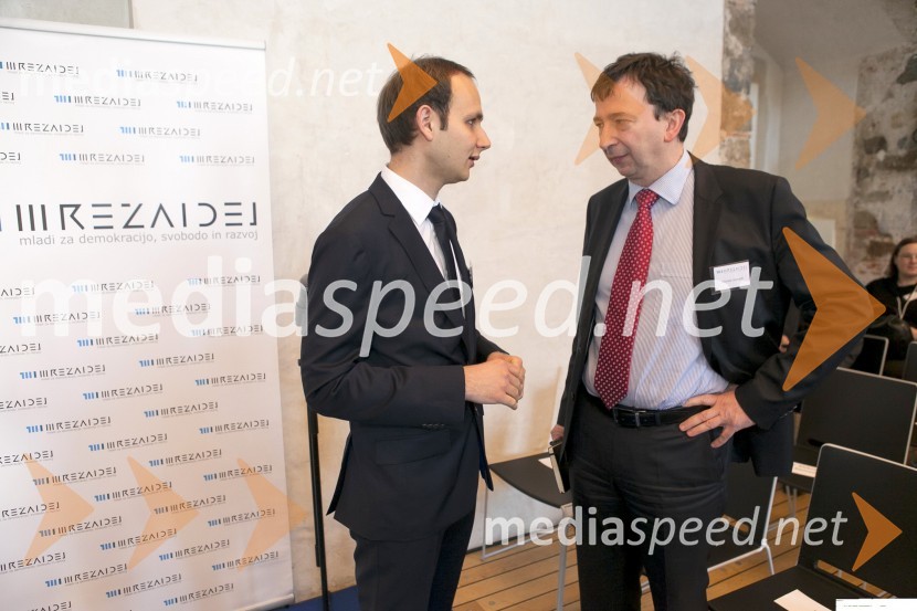 mag. Gregor Cigüt, Mreža idej;  Michele Leonardi,  izvršni direktor poslovanja IBM SlovenijaMreža idej: konferenca Marčeve ide