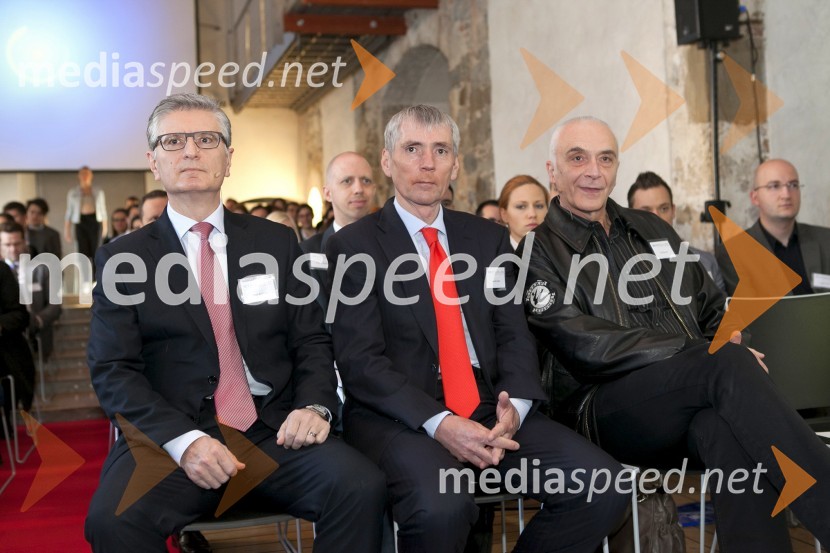  Franjo Bobinac, predsednik uprave Gorenje d.d.;  Sandi Češko, predsednik upravnega odbora Studio Moderna d.o.o.;  Ivo Boscarol, generalni direktor Pipistrel d.o.o.Mreža idej: konferenca Marčeve ide