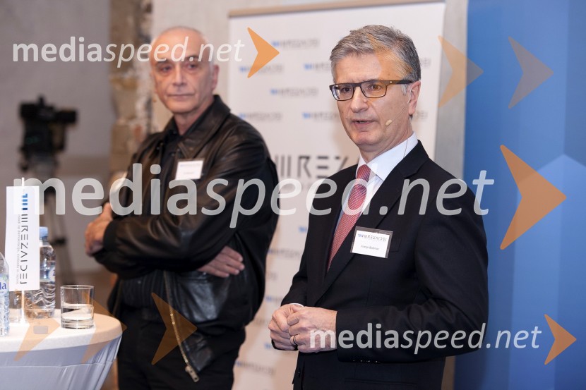  Ivo Boscarol, generalni direktor Pipistrel d.o.o.;  Franjo Bobinac, predsednik uprave Gorenje d.d.Mreža idej: konferenca Marčeve ide
