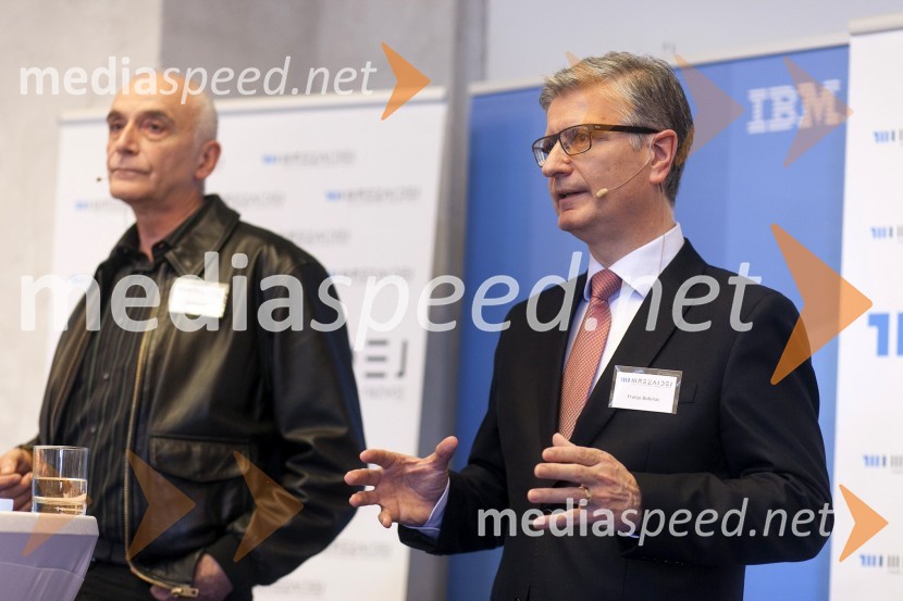  Ivo Boscarol, generalni direktor Pipistrel d.o.o.;  Franjo Bobinac, predsednik uprave Gorenje d.d.Mreža idej: konferenca Marčeve ide