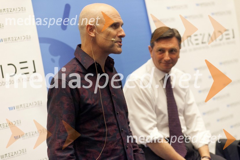  Jeff  Jonas, IBM Fellow;  Borut Pahor, predsednik Republike SlovenijeMreža idej: konferenca Marčeve ide