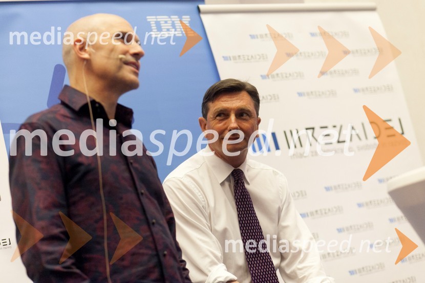  Jeff  Jonas, IBM Fellow;  Borut Pahor, predsednik Republike SlovenijeMreža idej: konferenca Marčeve ide