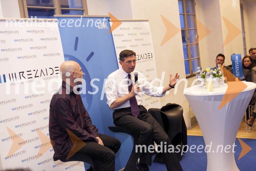  Jeff  Jonas, IBM Fellow;  Borut Pahor, predsednik Republike SlovenijeMreža idej: konferenca Marčeve ide