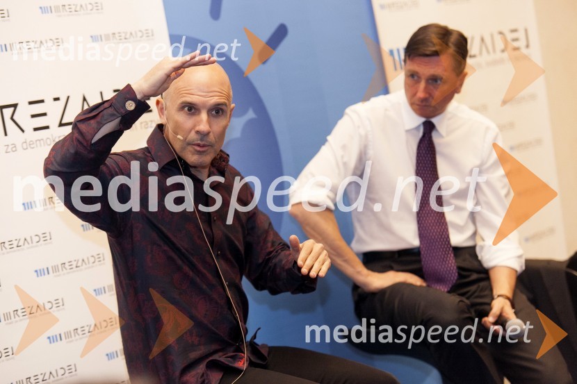  Jeff  Jonas, IBM Fellow;  Borut Pahor, predsednik Republike SlovenijeMreža idej: konferenca Marčeve ide