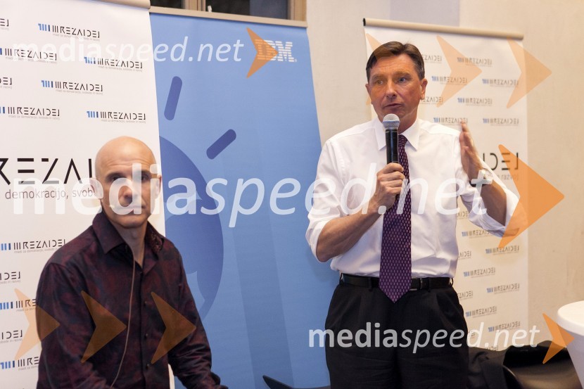  Jeff  Jonas, IBM Fellow;  Borut Pahor, predsednik Republike SlovenijeMreža idej: konferenca Marčeve ide