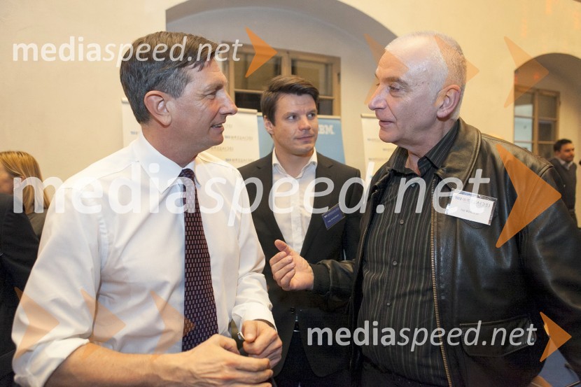  Borut Pahor, predsednik Republike Slovenije;  Ivo Boscarol, generalni direktor Pipistrel d.o.o.Mreža idej: konferenca Marčeve ide