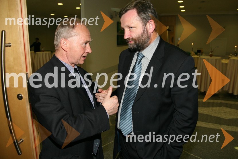 Alojz Križman, mestni svetnik in Ivan Žagar, minister brez resorja,Srečanje Vlade RS s politiki in gospodarstveniki Podravja