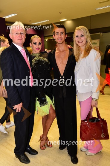  Fredi Novak, plesni strokovnjak in lastnik PK Fredi;  Anja Pritekelj, plesalka;  Matej Pritekelj, plesalec;  Valerija Rahle, nekdanja plesalka in učiteljica plesaLjubljana open 2014, sobota
