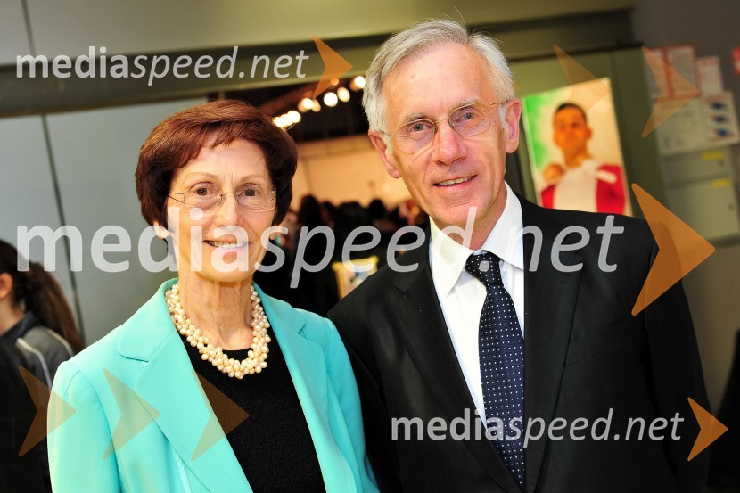  Verena Šulek, članica mednarodne profesionalne plesne zveze, sodnica; mag. Drago  Šulek, predsednik Plesne zveze SlovenijeLjubljana open 2014, sobota