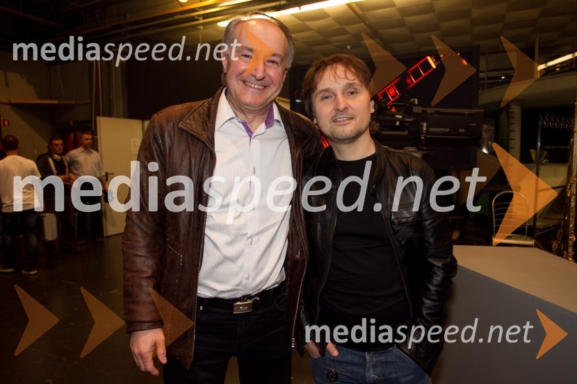  Rajko Djordjevič, direktor VTV;  Matjaž Zupan, pevecŠTOS - 35 let, obletnica oddaje z Draganom Buličem