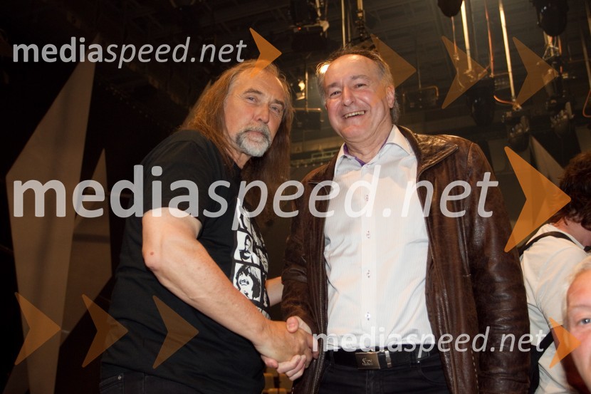  Dragan  Bulič, glasbeni urednik;  Rajko Djordjevič, direktor VTVŠTOS - 35 let, obletnica oddaje z Draganom Buličem