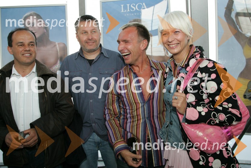 Branko Jovanovič Brendi, pevec, Bojan Požar, Igor Jelen, lastnik plesnega studia Igen in Barbra Drnač, plesna novinarka in urednica oddaje Parada plesaModna revija Lisca v ljubljanskem Emporiumu