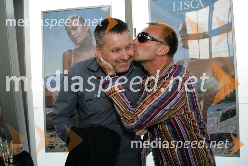 Bojan Požar in Igor Jelen, lastnik plesnega studia IgenModna revija Lisca v ljubljanskem Emporiumu