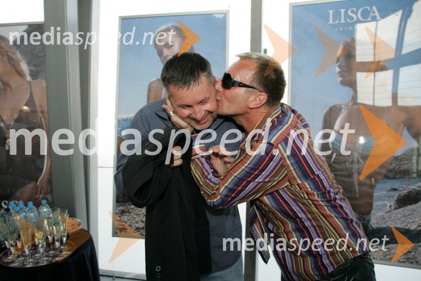 Bojan Požar in Igor Jelen, lastnik plesnega studia IgenModna revija Lisca v ljubljanskem Emporiumu