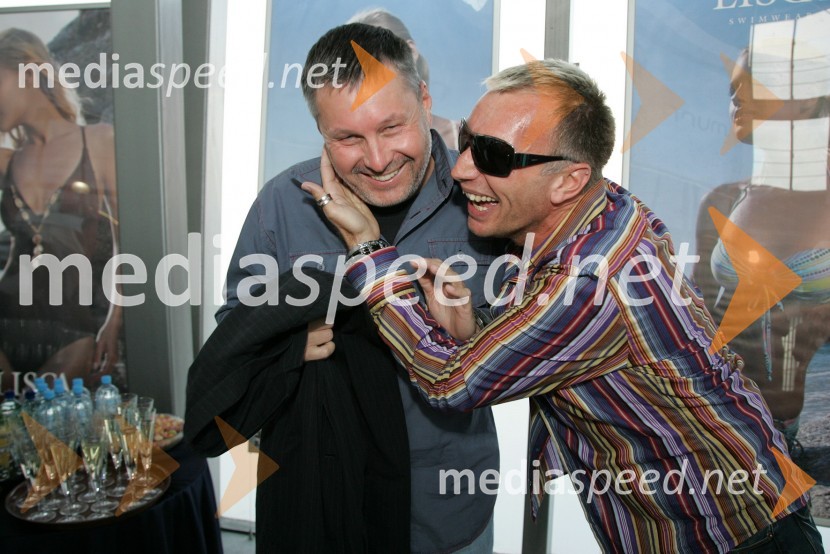 Bojan Požar in Igor Jelen, lastnik plesnega studia IgenModna revija Lisca v ljubljanskem Emporiumu