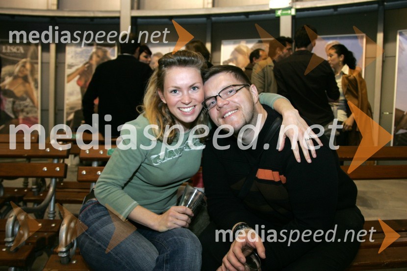 Stilistka Sonja in Luka Simšič, vizažistModna revija Lisca v ljubljanskem Emporiumu