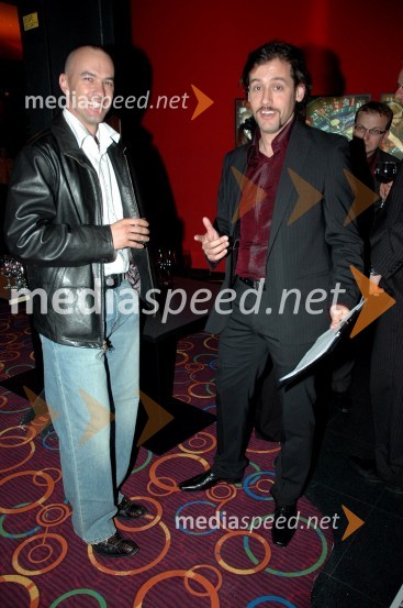 Borut Bilač, nekdanji atlet in Peter Poles, televizijski voditeljOtvoritev Casino Rio v areni Vodafone