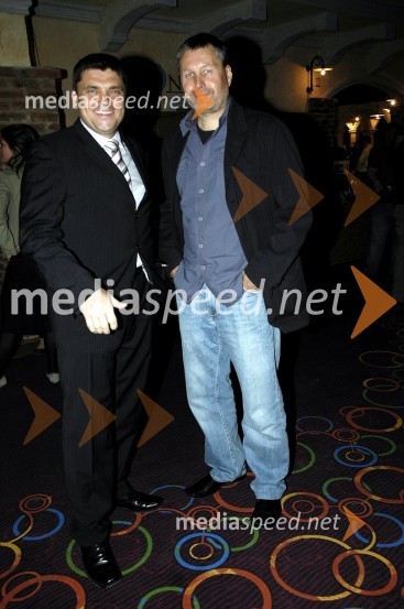 Boštjan Jevšek, direktor razvoja in trženja na Delo Prodaja in Bojan Požar, glavni in odgovorni urednik spletnega časopisa Požar reportOtvoritev Casino Rio v areni Vodafone