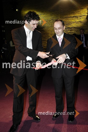 Sergej Racman, predsednik uprave Koloseja in Mitja Adam, vodja casinoja RioOtvoritev Casino Rio v areni Vodafone