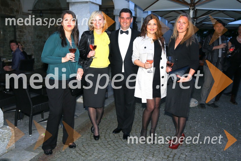  Marijana Damnjanović, hotel Park Ljubljana;  Urška Kolar, Zavod za turizem in šport v občini Kamnik;  Matej Valenčič, Imperial Travel, luxuryslovenia.eu;  Urša Malovrh, hotel Park Ljubljana;  ... Pink week 2014, spremljanje izbora pesmi za evrovizijo