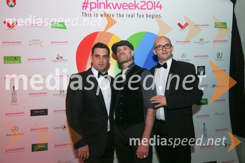  Matej Valenčič, Imperial Travel, luxuryslovenia.eu;  Stewart Who, novinar, gaystarnews.com;  Matej Knific, luxuryslovenia.euPink week 2014, spremljanje izbora pesmi za evrovizijo