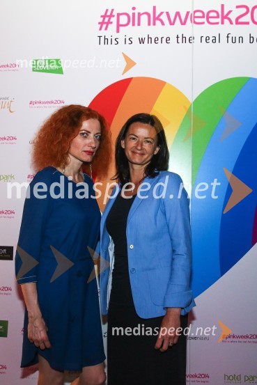  Hermina Kovačič, novinarka;  Tanja  Fajon, poslanka v Evropskem parlamentuPink week 2014, spremljanje izbora pesmi za evrovizijo