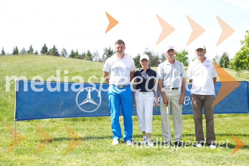  Sebastjan Kopitar;  Erika Dobovšek;  Brane Svetlin;  Anto TadičMercedes Trophy, golf turnir