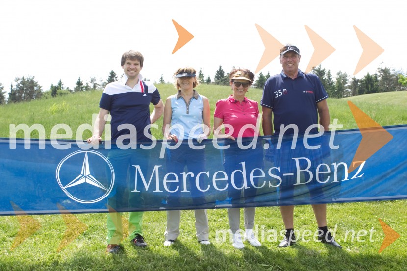  Blaž Vrečko;  Milena Sedovnik, Autocommerce;  Veronika Sitar;  Branko HrvatinMercedes Trophy, golf turnir