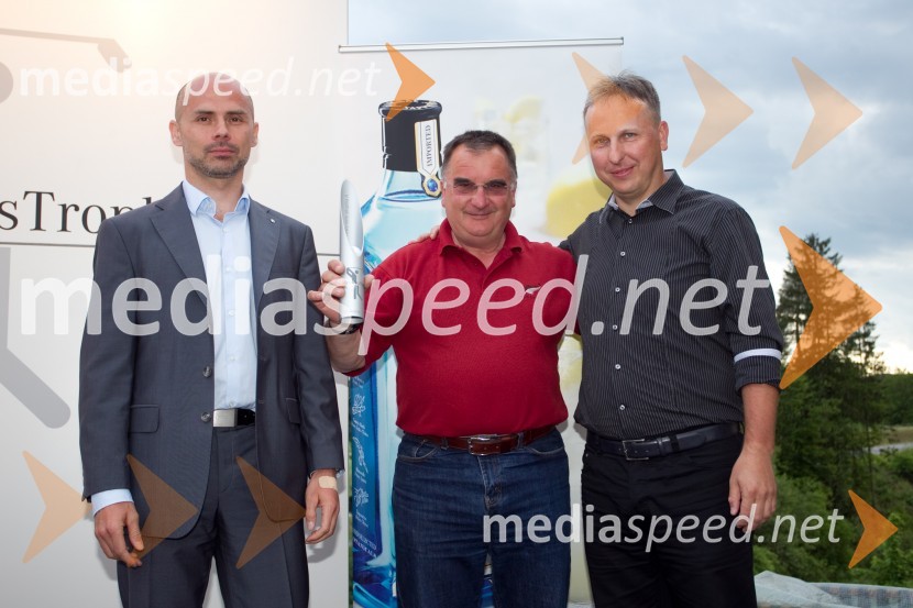  Andrej Bergant, direktor prodaje pri Autocommerce;  Anton Ćižman;  Gregor Fric, Merit InternationalMercedes Trophy, golf turnir
