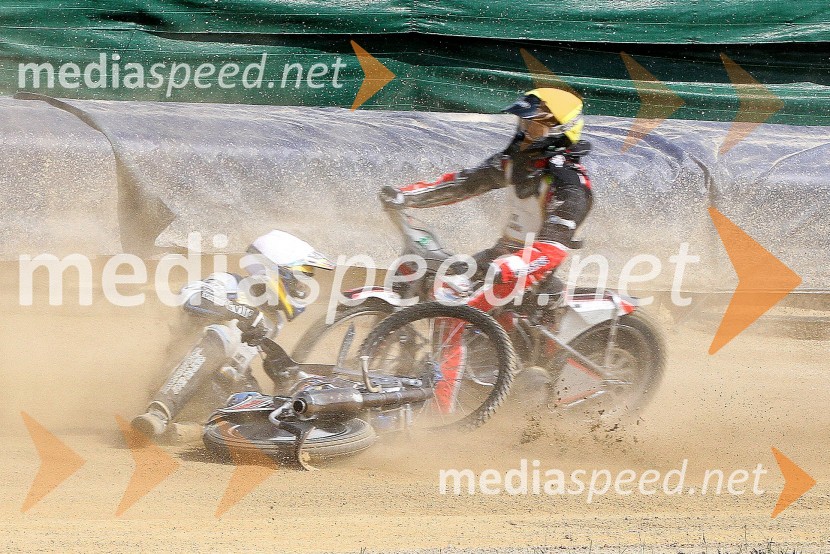  Renato Cvetko, SK Unia, Hrvaška;  Samo Kukovica, spidvejistŽagar v Ljubljani zmagovalec uvoda v državno prvenstvo, hud padec Kukovice in Cvetka