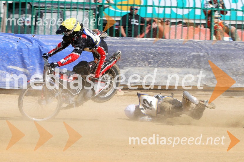  Samo Kukovica, spidvejist;  Renato Cvetko, SK Unia, HrvaškaŽagar v Ljubljani zmagovalec uvoda v državno prvenstvo, hud padec Kukovice in Cvetka