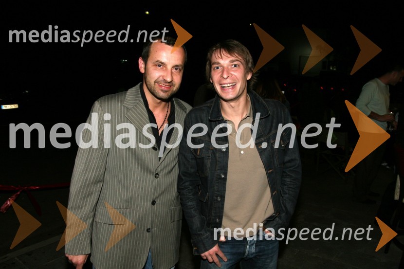 Mato Sušac, solastnik Patricks puba in Anton Bogov, baletnikKoncert Jana Plestenjaka ob prvi obletnici Bowling centra Strike