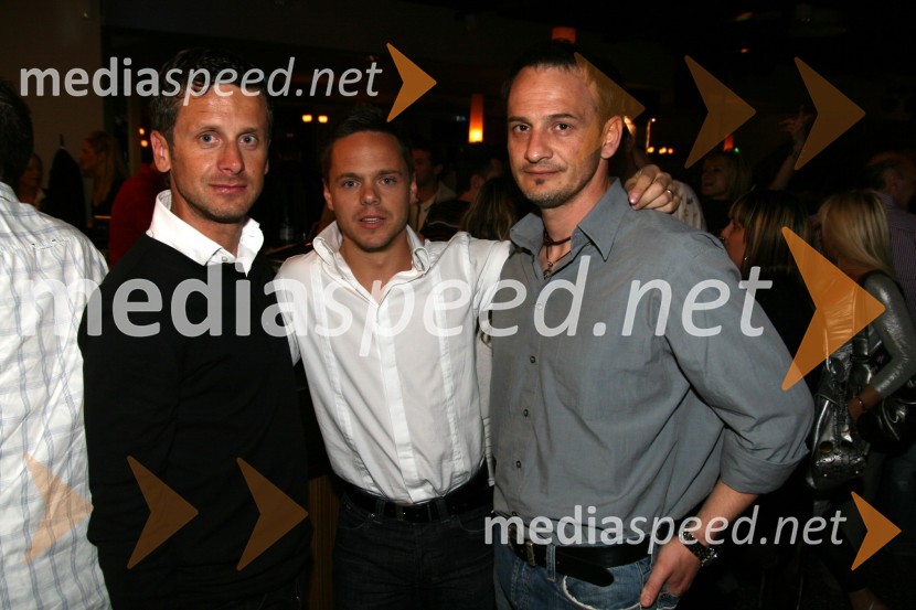 Damjan Gajser, direktor NK Drava Ptuj in nekdanji nogometaš, Ermin Rakovič, nogometaš in ...Koncert Jana Plestenjaka ob prvi obletnici Bowling centra Strike