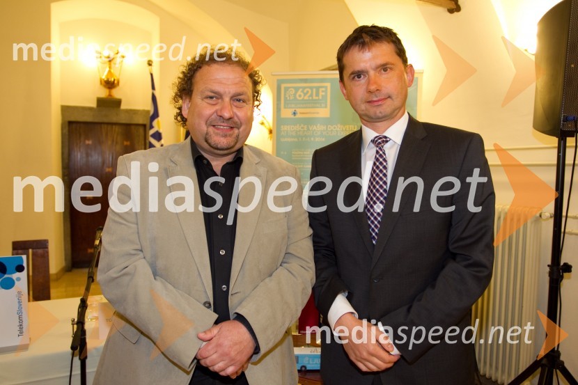  Darko  Brlek, direktor, Festival Ljubljana; mag. Simon Furlan, Telekom Slovenije62. Festival Ljubljana 2014, novinarska konferenca