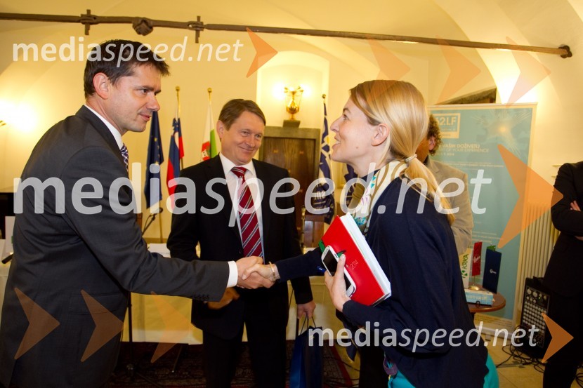 mag. Simon Furlan, Telekom Slovenije;  Tjaša Ficko, Pozitivna Slovenija62. Festival Ljubljana 2014, novinarska konferenca