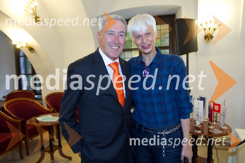  Aleš Čerin, podžupan Mestne občine Ljubljana;  Barbra Drnač, novinarka62. Festival Ljubljana 2014, novinarska konferenca