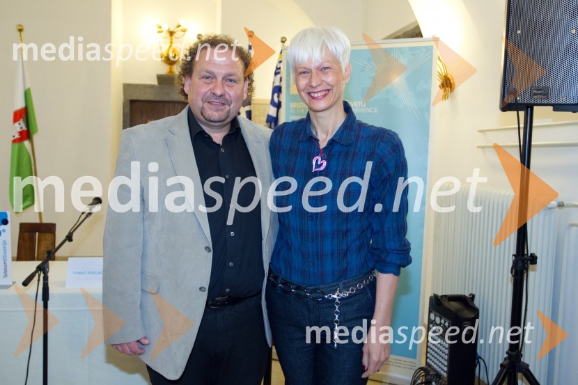  Darko  Brlek, direktor, Festival Ljubljana;  Barbra Drnač, novinarka62. Festival Ljubljana 2014, novinarska konferenca