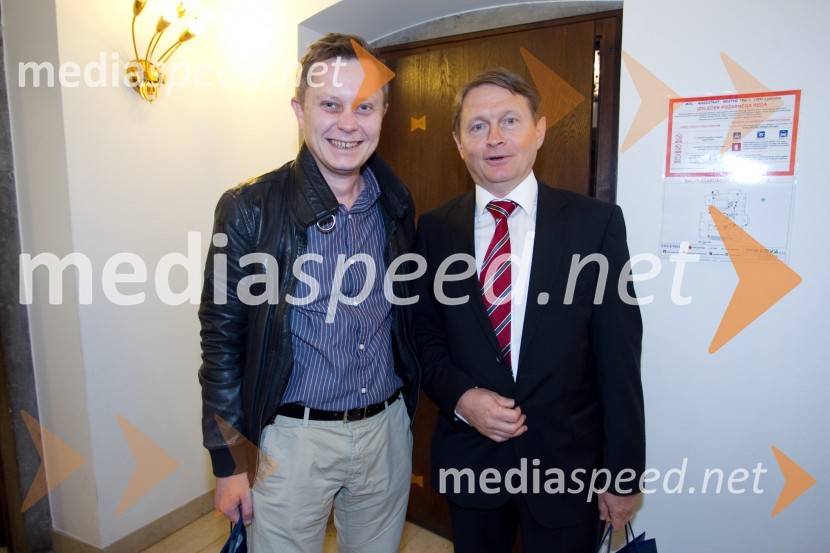  Bojan Kobal, enolog;  Andrej Kavšek, predsednik uprave Zavarovalnice Tilia, d. d.62. Festival Ljubljana 2014, novinarska konferenca