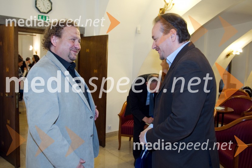  Darko  Brlek, direktor, Festival Ljubljana;  Patrik Greblo, dirigent62. Festival Ljubljana 2014, novinarska konferenca