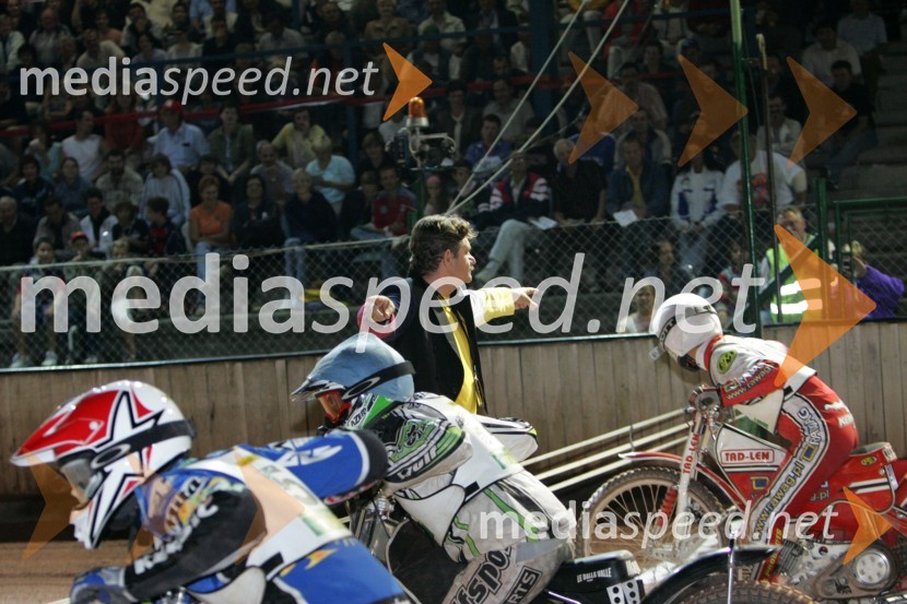 Štarter Boris Kotnjek, član CCP (komisije za speedway pri FIM)SPEEDWAY, 8. Zlata čelada