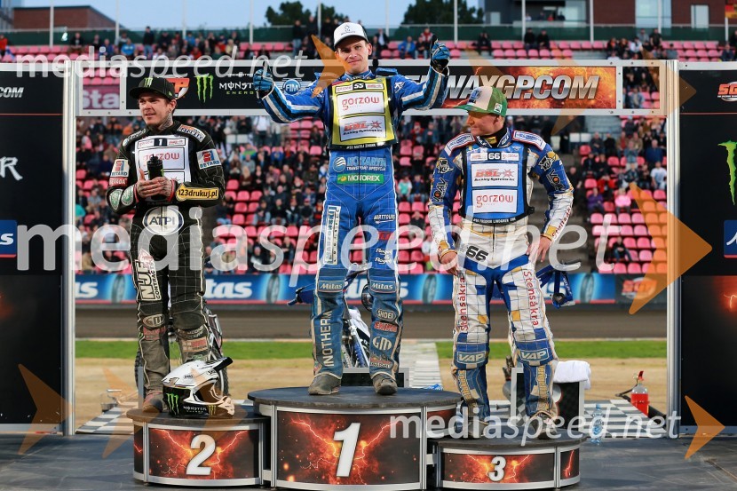  Tai  Woffinden, speedwayist (Velika Britanija);  Matej Žagar, speedwayist (Slovenija);  Fredrik  Lindgren, speedwayist (Švedska)Matej Žagar zgodovinski zmagovalec VN Finske