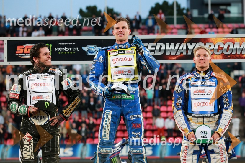  Tai  Woffinden, speedwayist (Velika Britanija);  Matej Žagar, speedwayist (Slovenija);  Fredrik  Lindgren, speedwayist (Švedska)Matej Žagar zgodovinski zmagovalec VN Finske