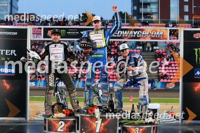 Tai  Woffinden, speedwayist (Velika Britanija);  Matej Žagar, speedwayist (Slovenija);  Fredrik  Lindgren, speedwayist (Švedska)Matej Žagar zgodovinski zmagovalec VN Finske