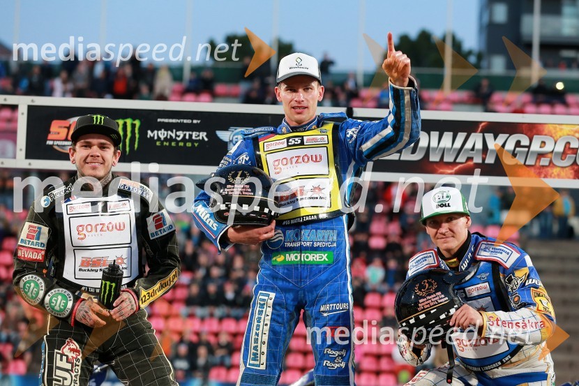  Tai  Woffinden, speedwayist (Velika Britanija);  Matej Žagar, speedwayist (Slovenija);  Fredrik  Lindgren, speedwayist (Švedska)Matej Žagar zgodovinski zmagovalec VN Finske