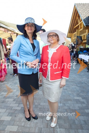  Tanja  Fajon, poslanka v Evropskem parlamentu; dr. Anja Kopač Mrak, ministrica za delo, družino in socialne zadeveLady piknik pod klobuki 2014