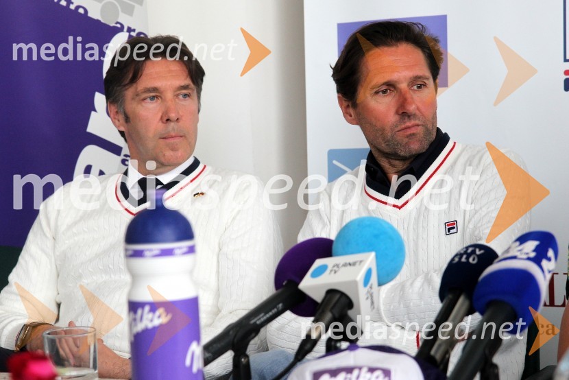  Damijan Terpin, odvetnik Tine Maze;  Andrea Massi, trenerTina Maze, novinarska konferenca in predstavitev nove ekipe Team to aMaze